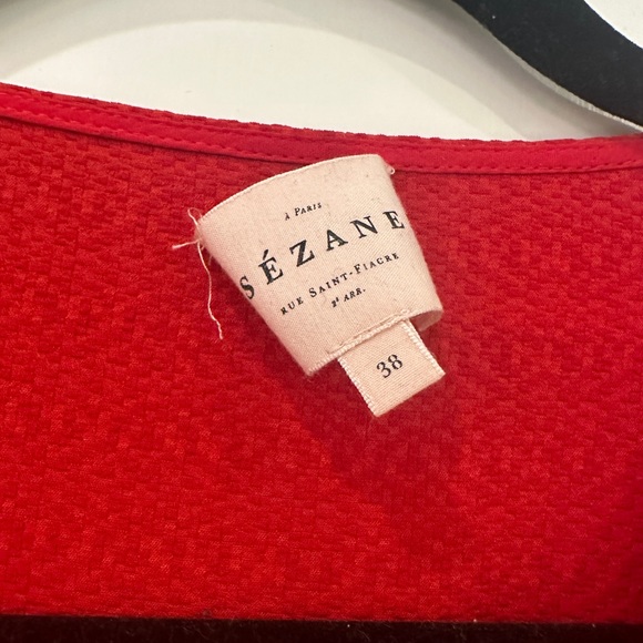 Sezane Jerry Blouse Rouge 38 - Picture 7 of 8